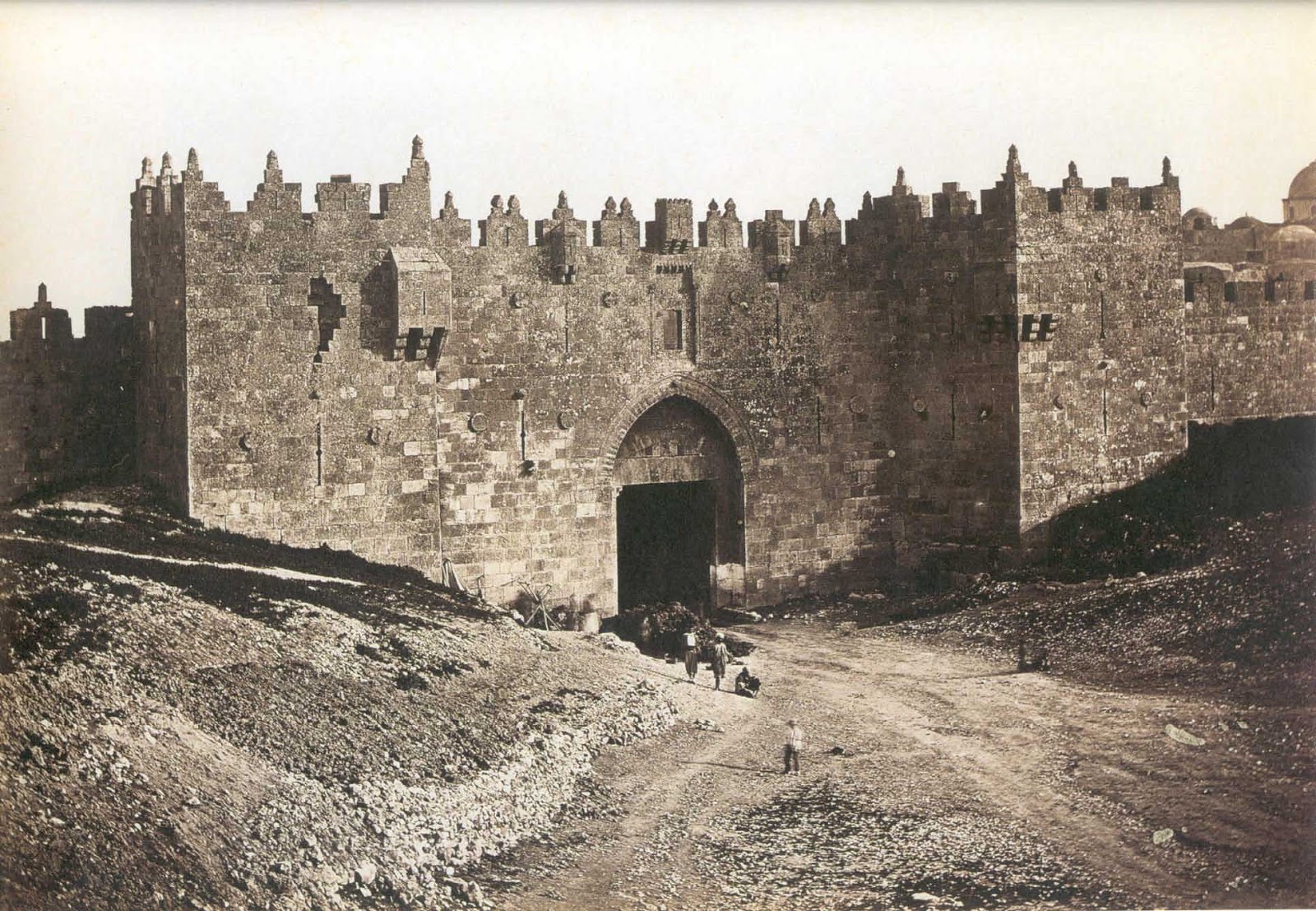Damascus Gate in Jerusalem, Israel in 1857.jpg